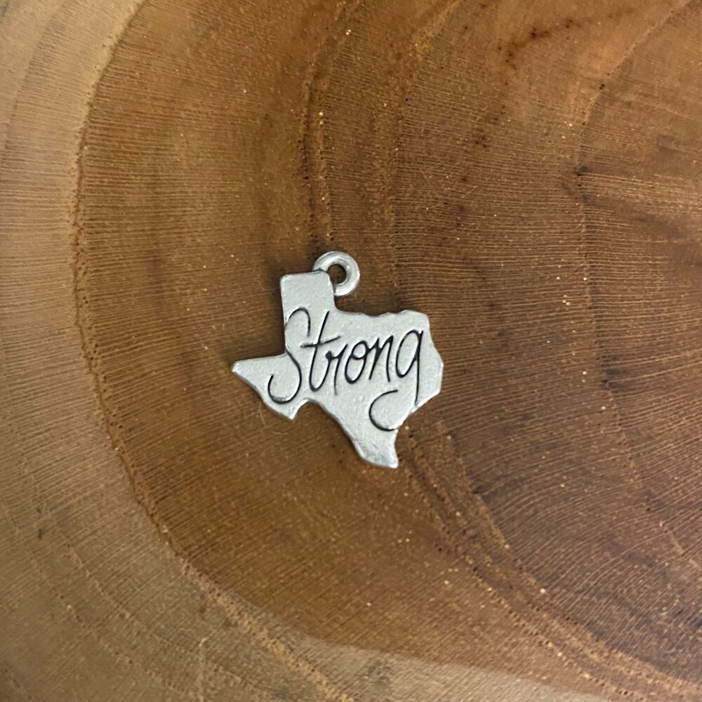 RETIRED Texas Strong Charm, Sterling Silver